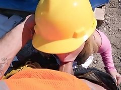 Blondie Kenzie Reeves Gets Lost And Fucked Hard At A Construction Site